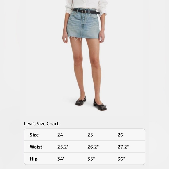Levi's Women's Icon Skirt - Button Fly and Raw Hem - Picture 4 of 13